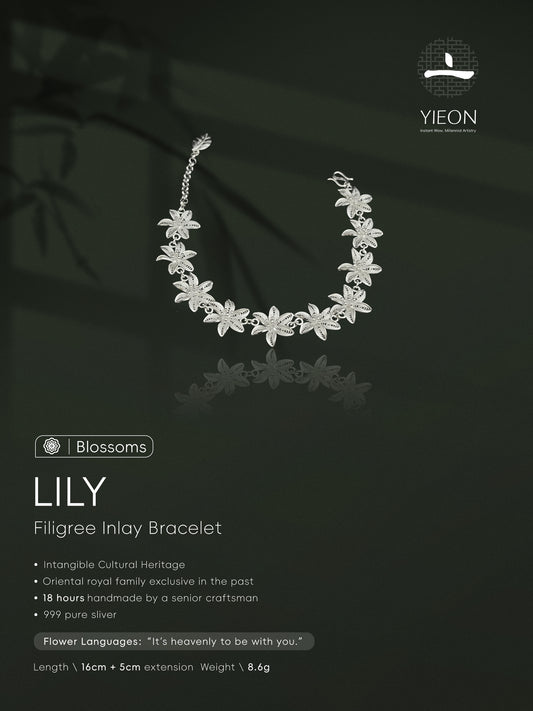 Lily (Blossoms)
Filigree Inlay Bracelet