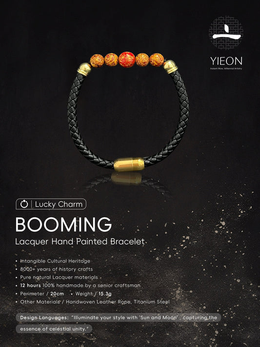 Booming (Lucky Charm)Lacquer Hand Painted Bracelet