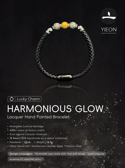 Harmonious Glow (Lucky Charm)Lacquer Hand Painted Bracelet