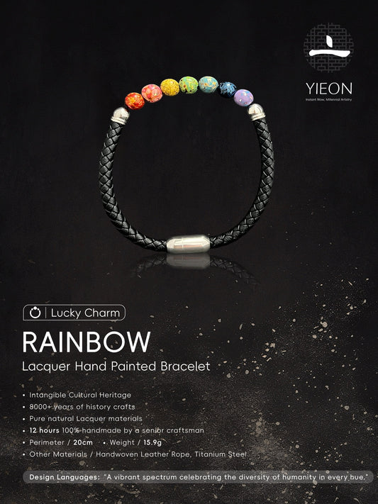 Rainbow (Lucky Charm)Lacquer Hand Painted Bracelet