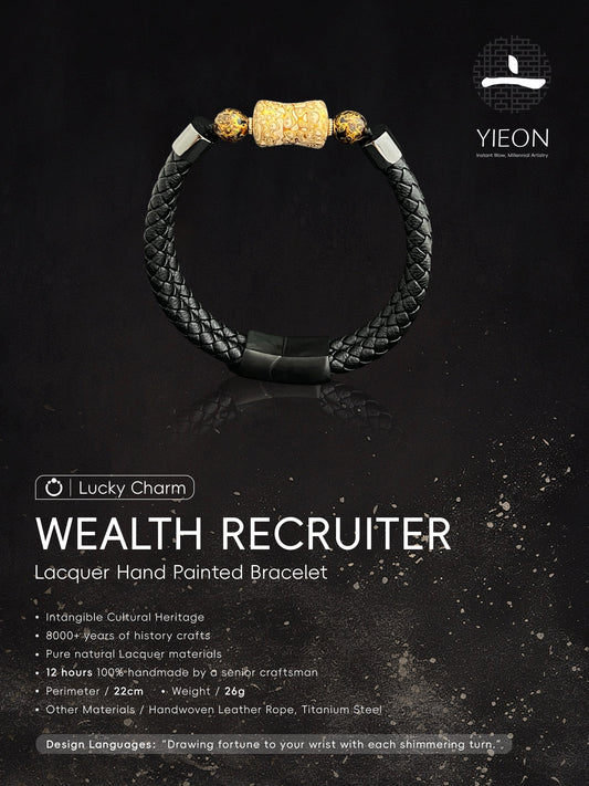 Wealth Recruiter (Lucky Charm)Lacquer Hand Painted Bracelet